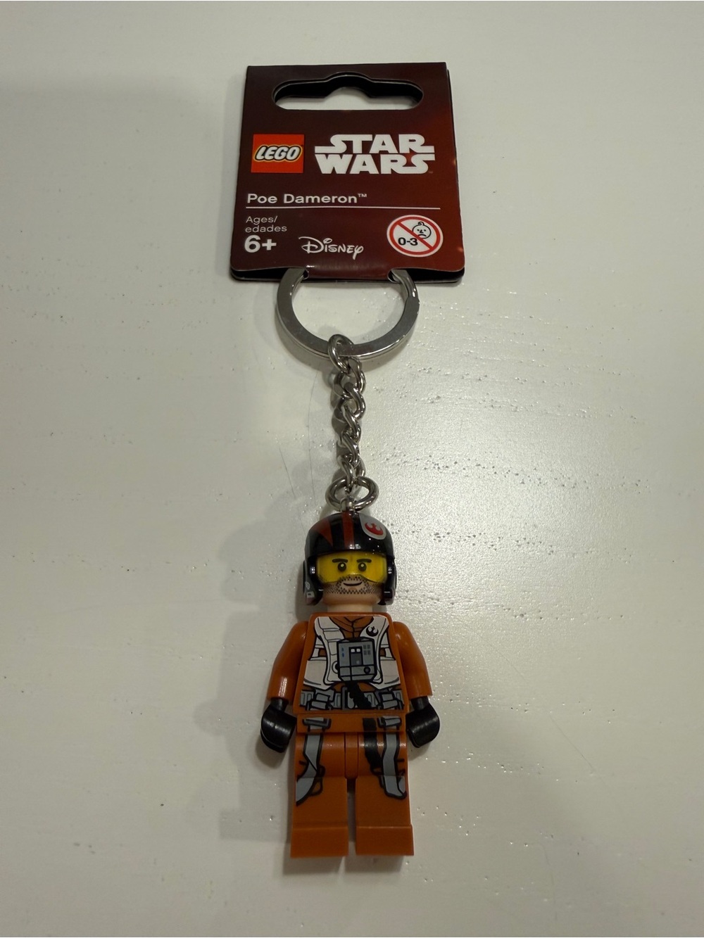 LEGO Poe Dameron Keychain — Orange and Black Pilot Minifigure